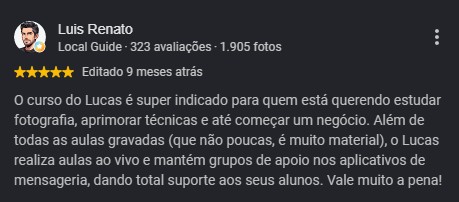 Avaliação de Luis Renato