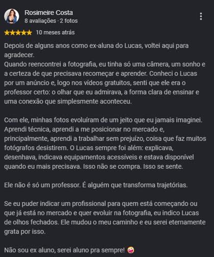 Avaliação de Rosimeire Costa